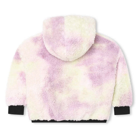 DKNY Girls Tie Dye Teddy Hooded Jacket