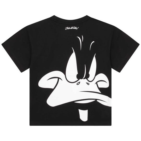 Unisex Black Cotton Looney Tunes T-Shirt