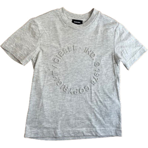 Diesel Boys Grey Embossed T-Shirt