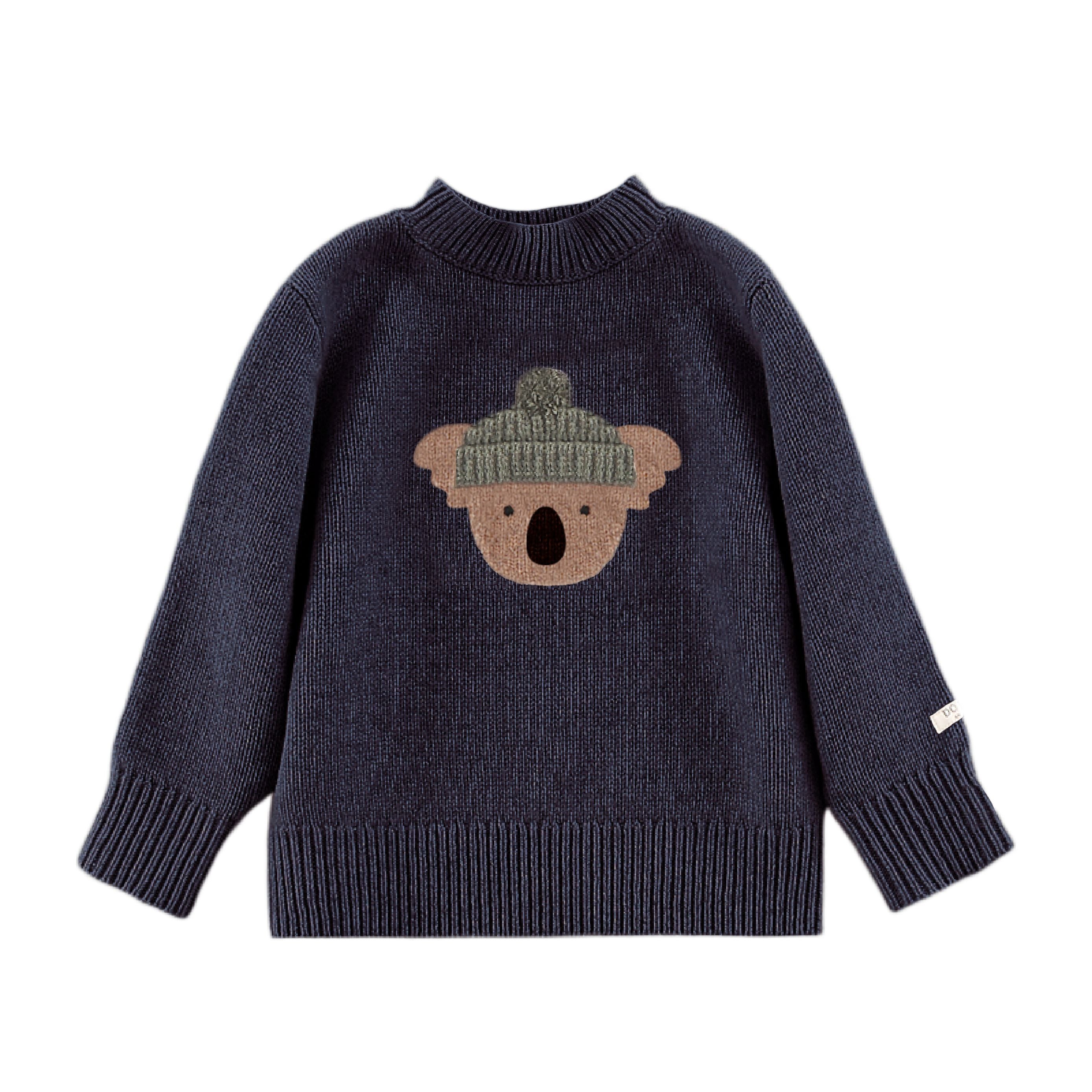 Donsje Boys Navy Koala Merino Wool Sweater