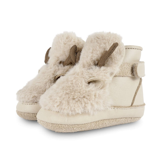Cream Richy Reindeer Booties