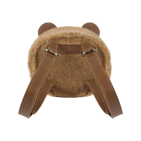 Donsje Girls Brown Pugi Bear Backpack