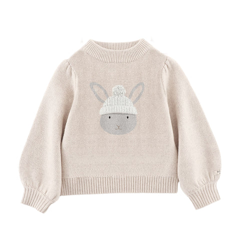 Donsje Girls Bunny Merino Wool Sweater