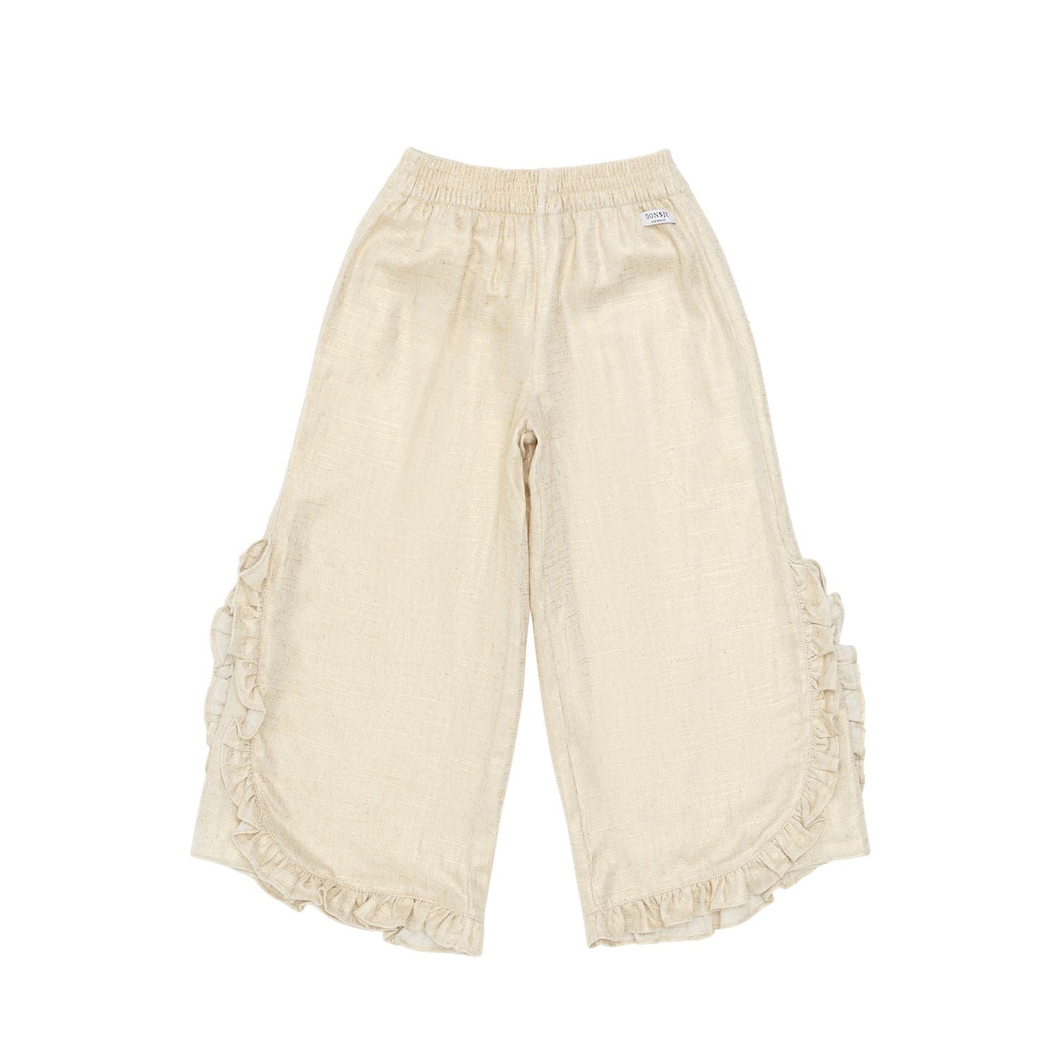 Donsje Girls Cream Pipp Fringe Trousers