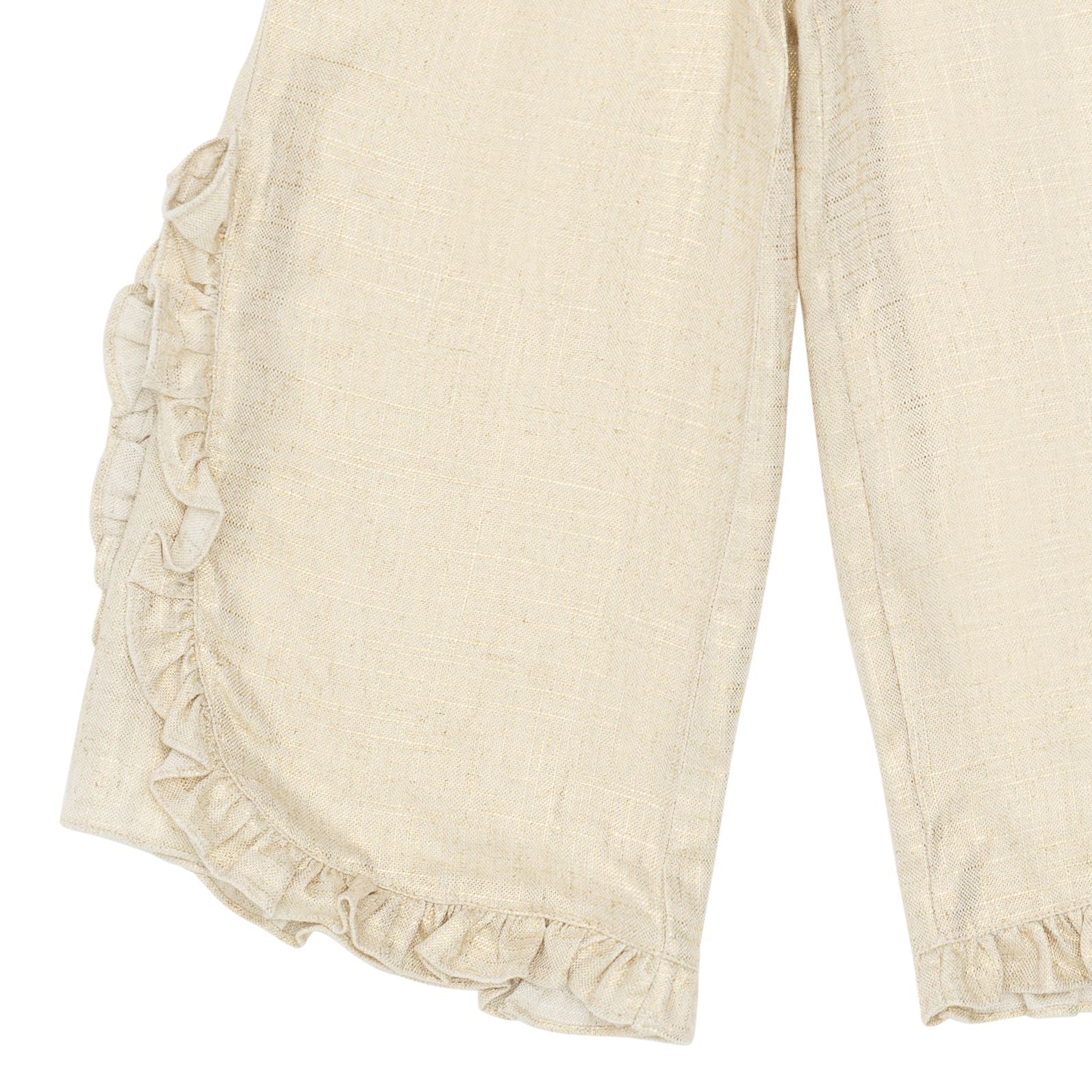 Donsje Girls Cream Pipp Fringe Trousers