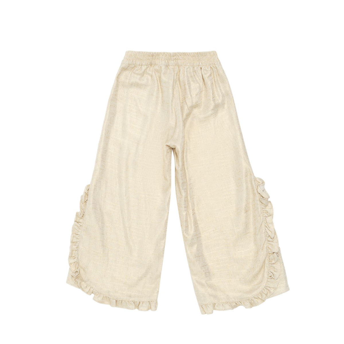 Donsje Girls Cream Pipp Fringe Trousers