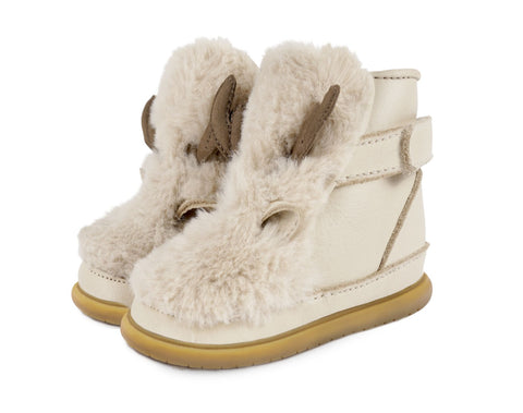 Donsje Girls Cream Roumi Reindeer Shoes