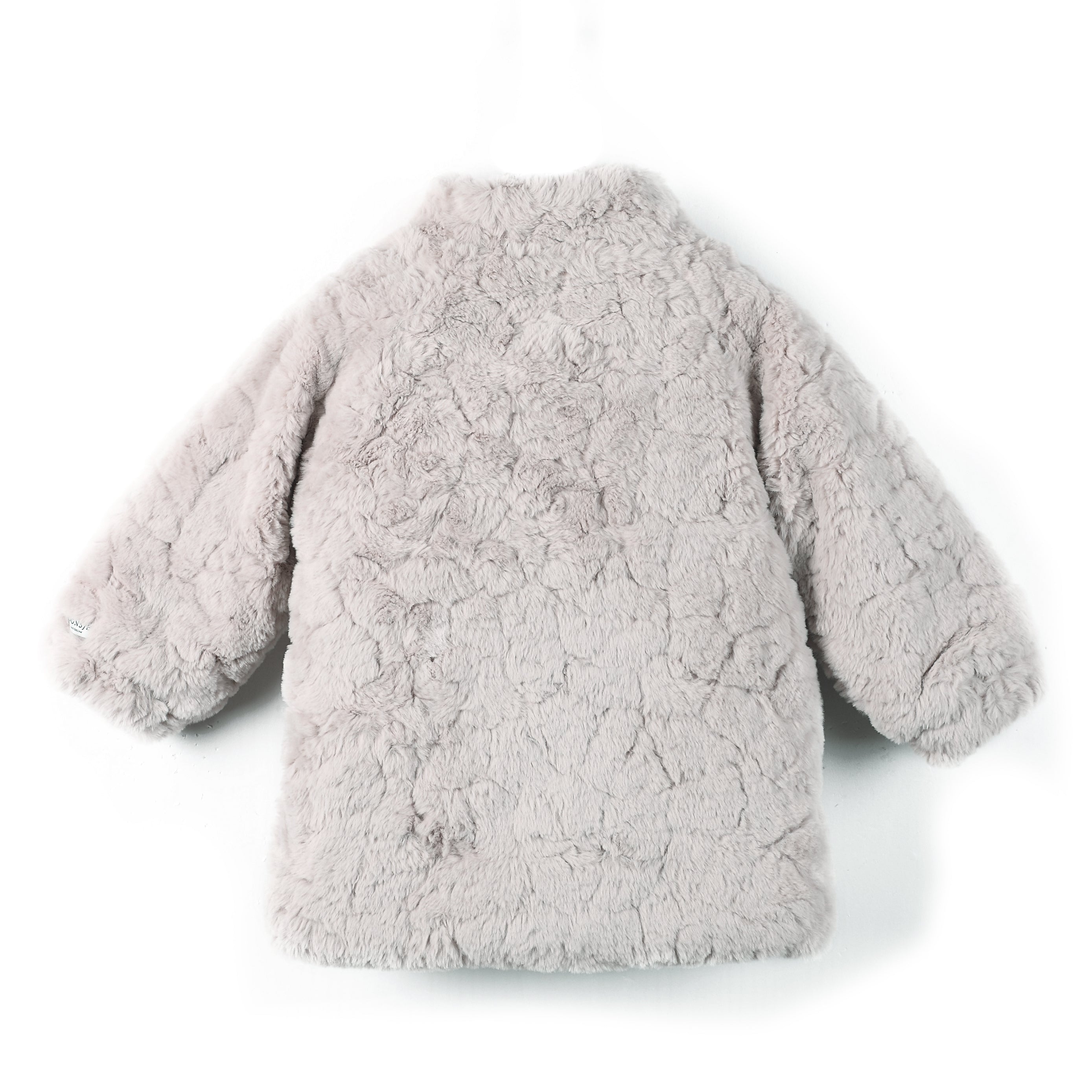 Donsje Girls Grey Faux Fur Mila Jacket