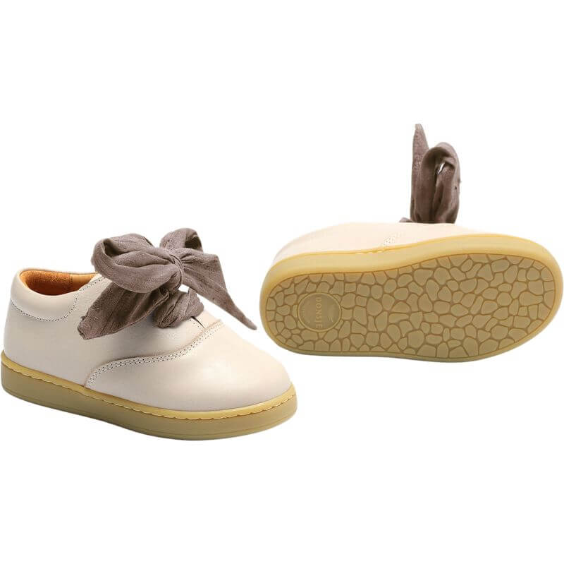 Donsje Girls Meilly Ivory Leather Shoes