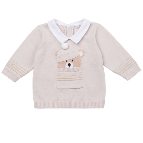 Emile Et Rose Baby Boys Beige Knitted Set