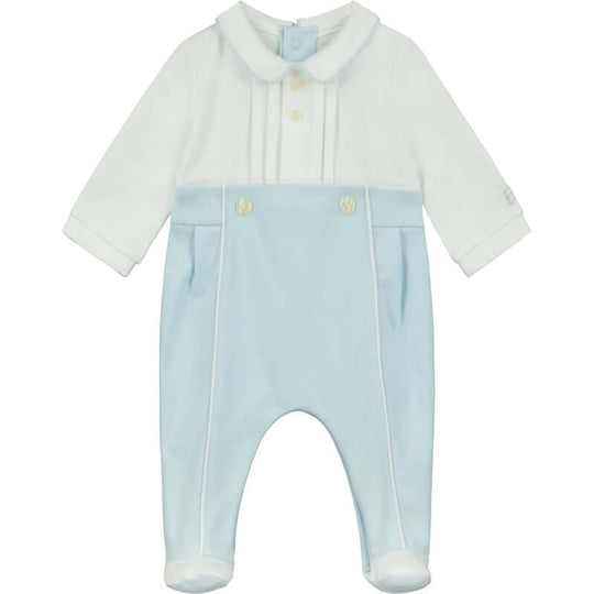 Baby Boys Blue Evan Babygrow
