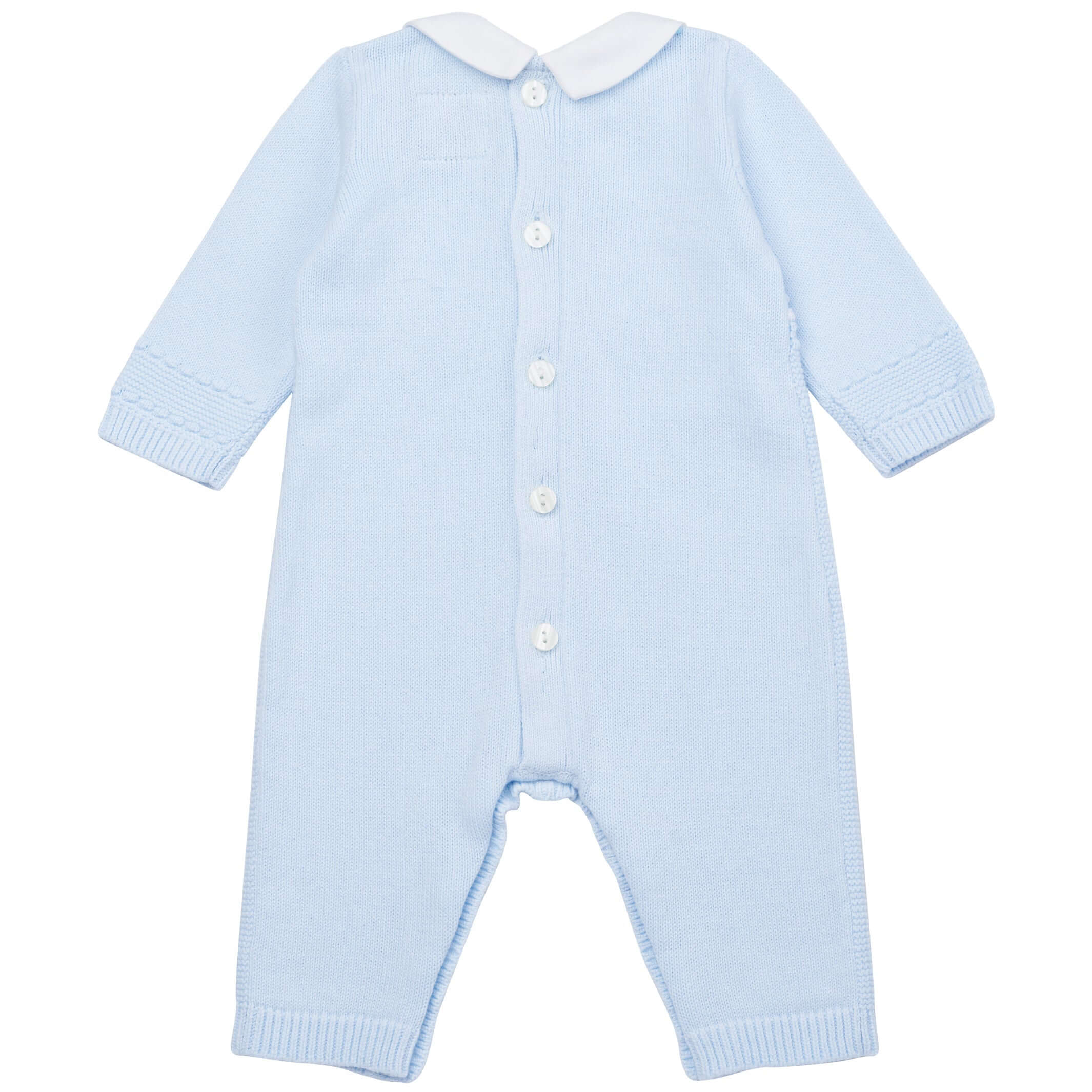 Emile Et Rose Baby Boys Blue Knitted Outfit & Hat