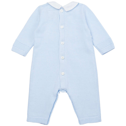 Emile Et Rose Baby Boys Blue Knitted Outfit & Hat