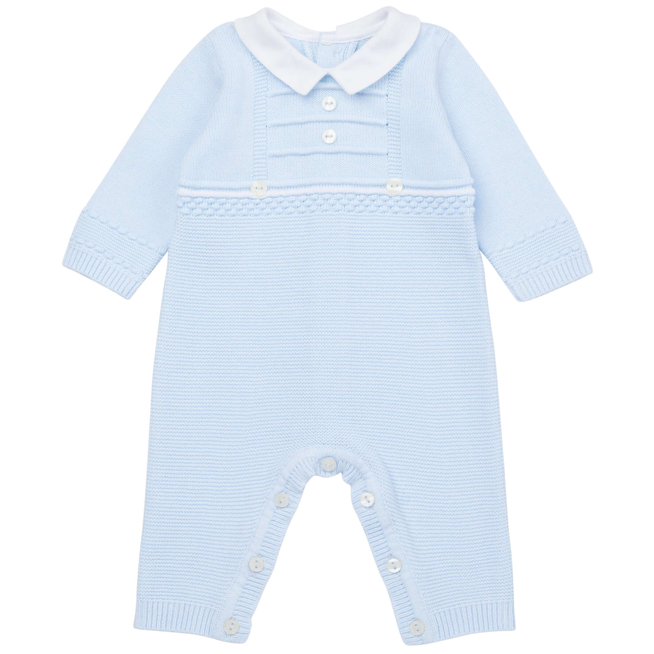 Emile Et Rose Baby Boys Blue Knitted Outfit & Hat