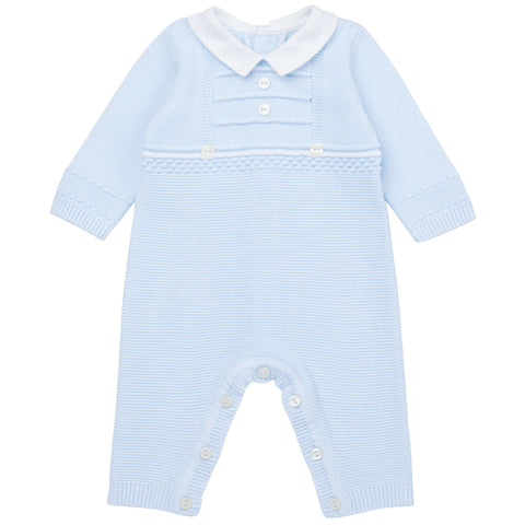 Emile Et Rose Baby Boys Blue Knitted Outfit & Hat