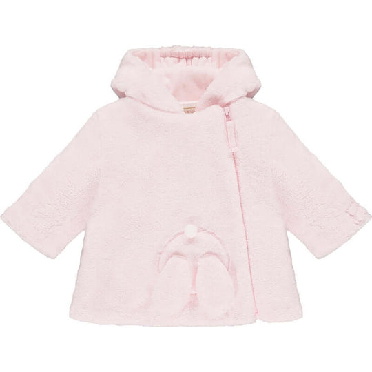 Baby Girls Pink Aurora Fleece Jacket with Bunny