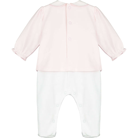 Emile Et Rose Baby Girls Pink Babygrow & Headband