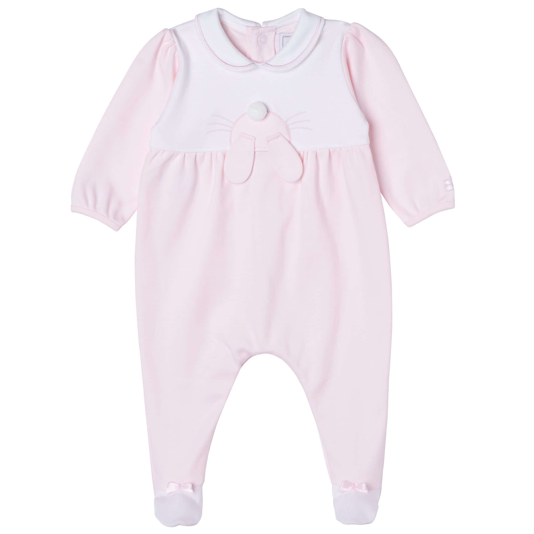 Emile Et Rose Baby Girls Pink Bunny Babygrow