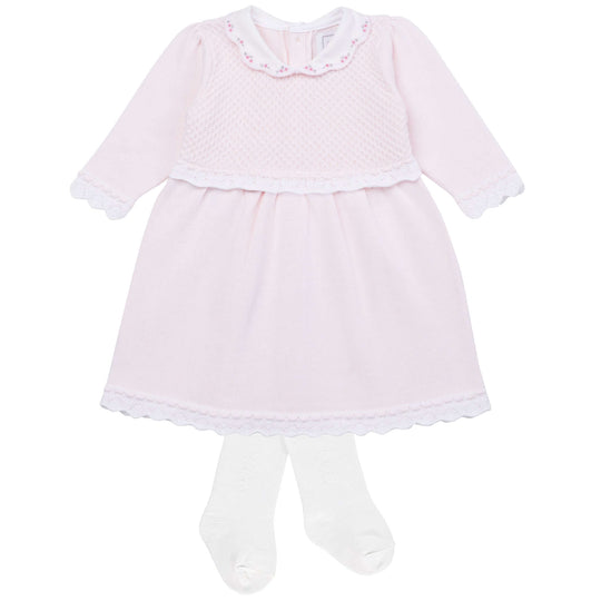 Baby Girls Pink Dress & Tights