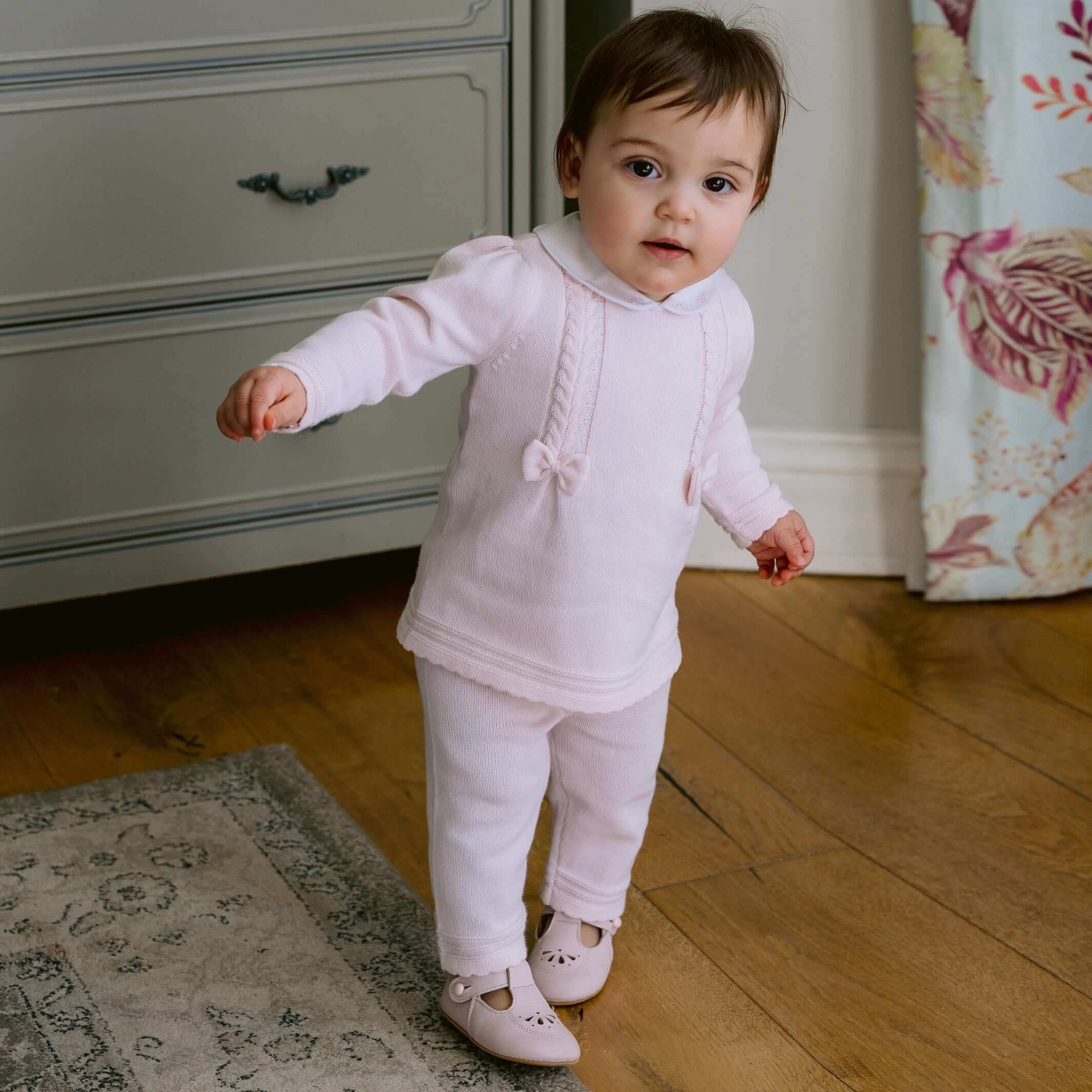 Emile Et Rose Baby Girls Pink Emilia Knitted Set