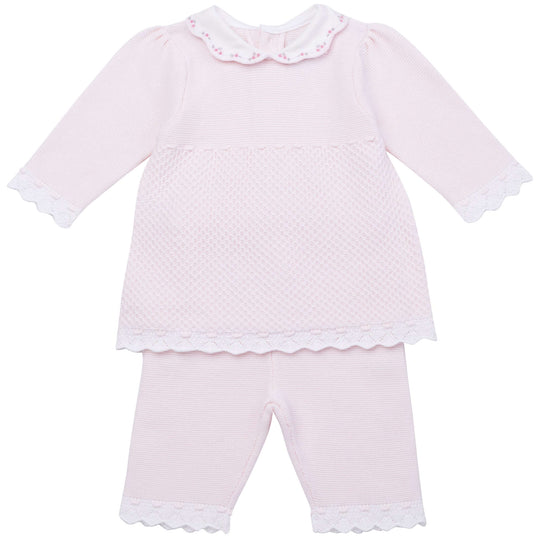 Baby Girls Pink Knitted Set