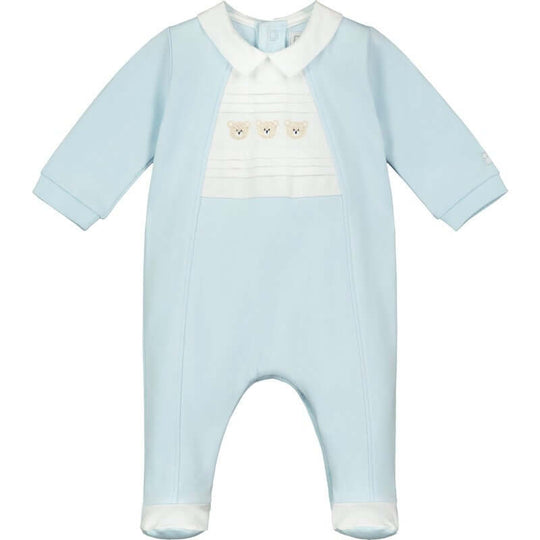 Boys Blue Cotton Freddie Babygrow