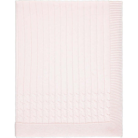 Emile Et Rose Girls Pink Cable Knit Blanket
