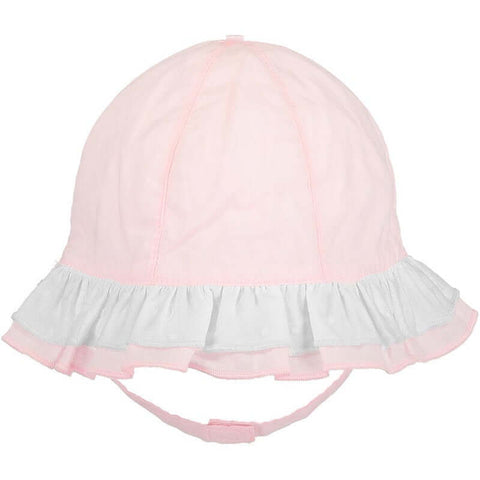 Emile Et Rose Girls Pink Embroided Sun Hat