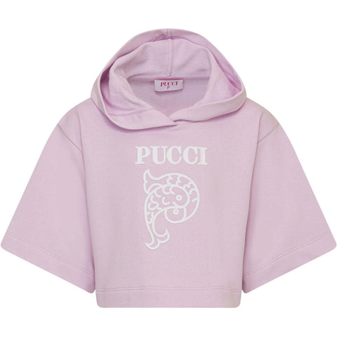 Emilio Pucci Girls Lilac Hooded Sweatshirt