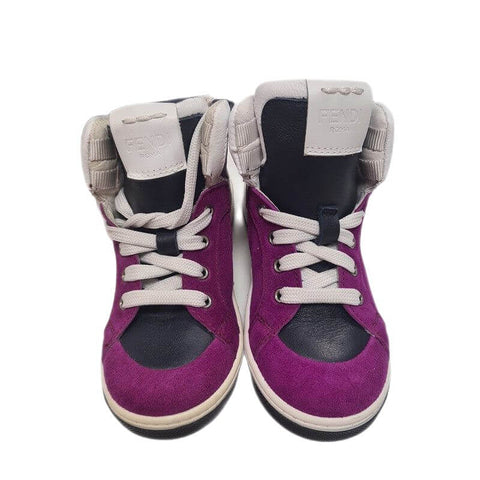 Fendi Girls Purple Hi-Top Boots