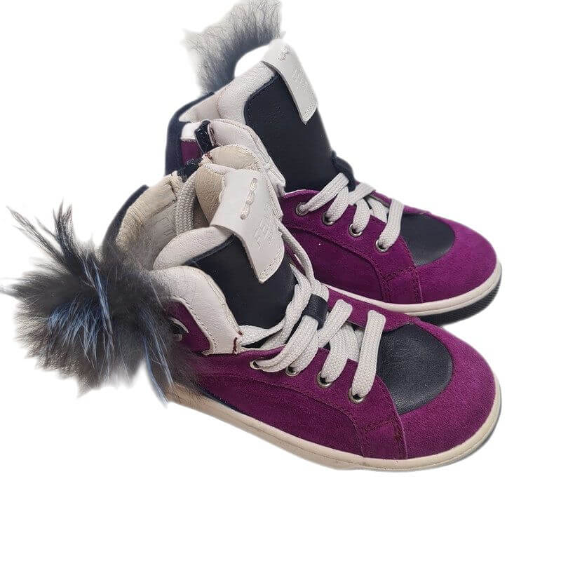 Fendi Girls Purple Hi-Top Boots