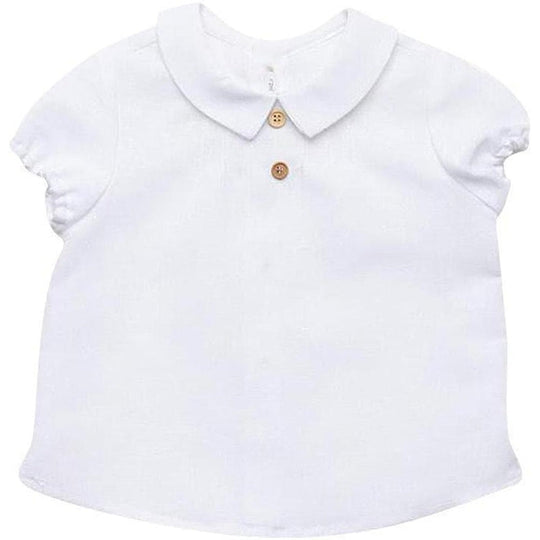 Baby Boys White Linen Shirt