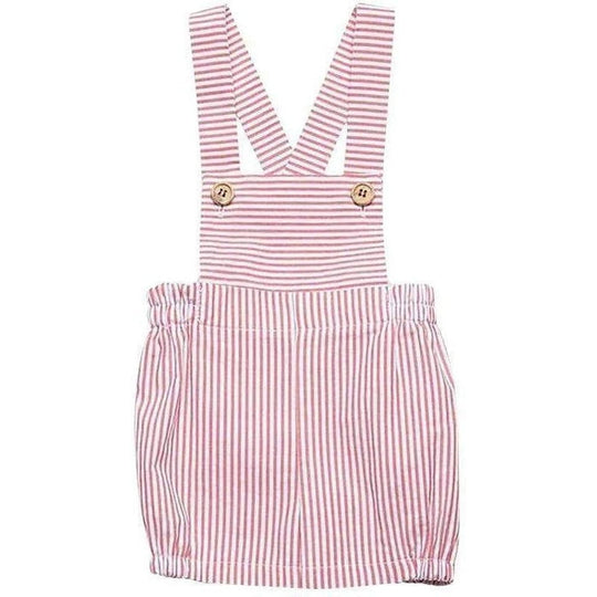Boys Red Striped Romper