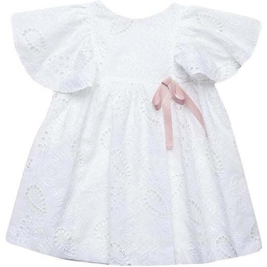 Girls White broderie anglais Dress