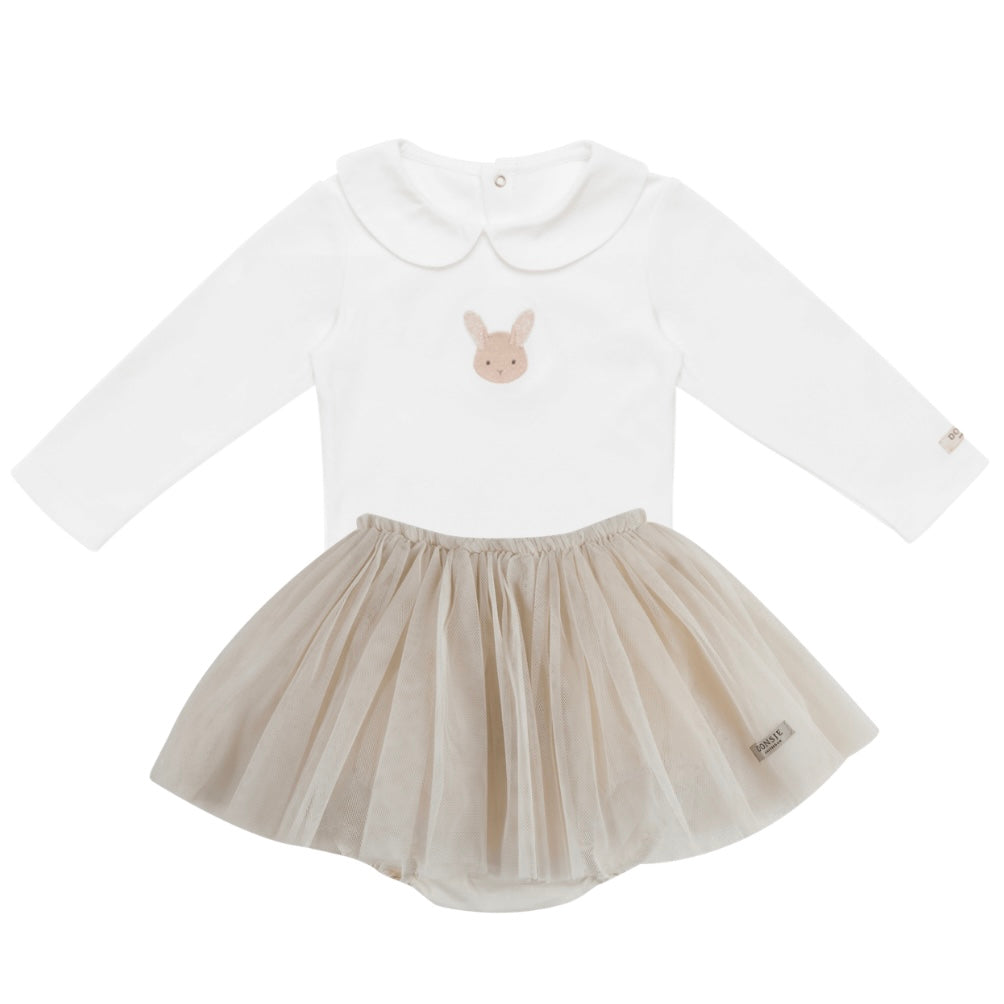 Donsje Girls Bunny Tulle Skirt Set