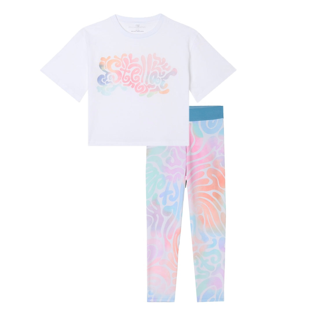 Stella McCartney Kids Girls White Coral Legging Set