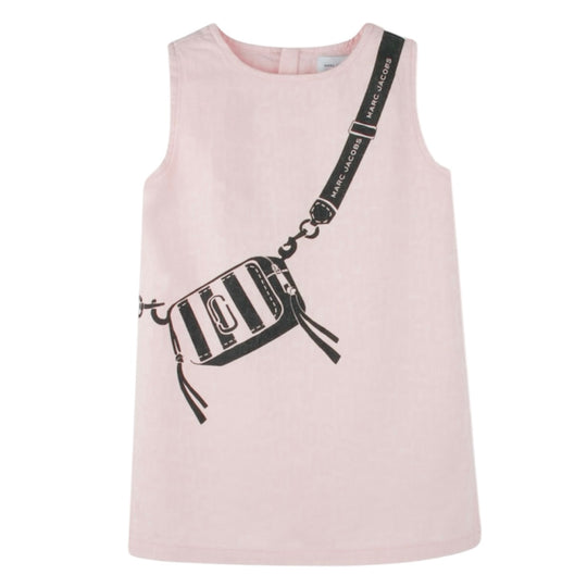 Girls Pink Sleeveless Bag Dress