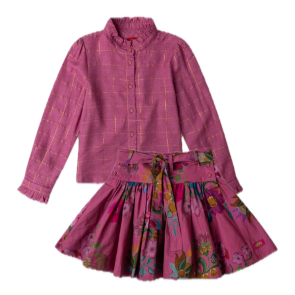 Oilily Girls Violet Superbe Skirt Set