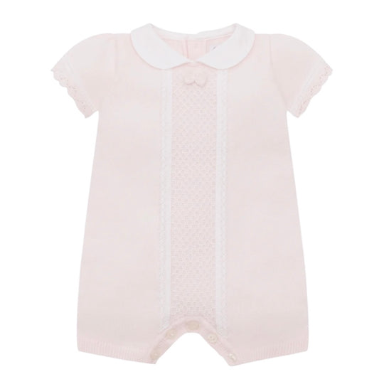 Baby Girls Pink Knitted ‘Layla’ Romper