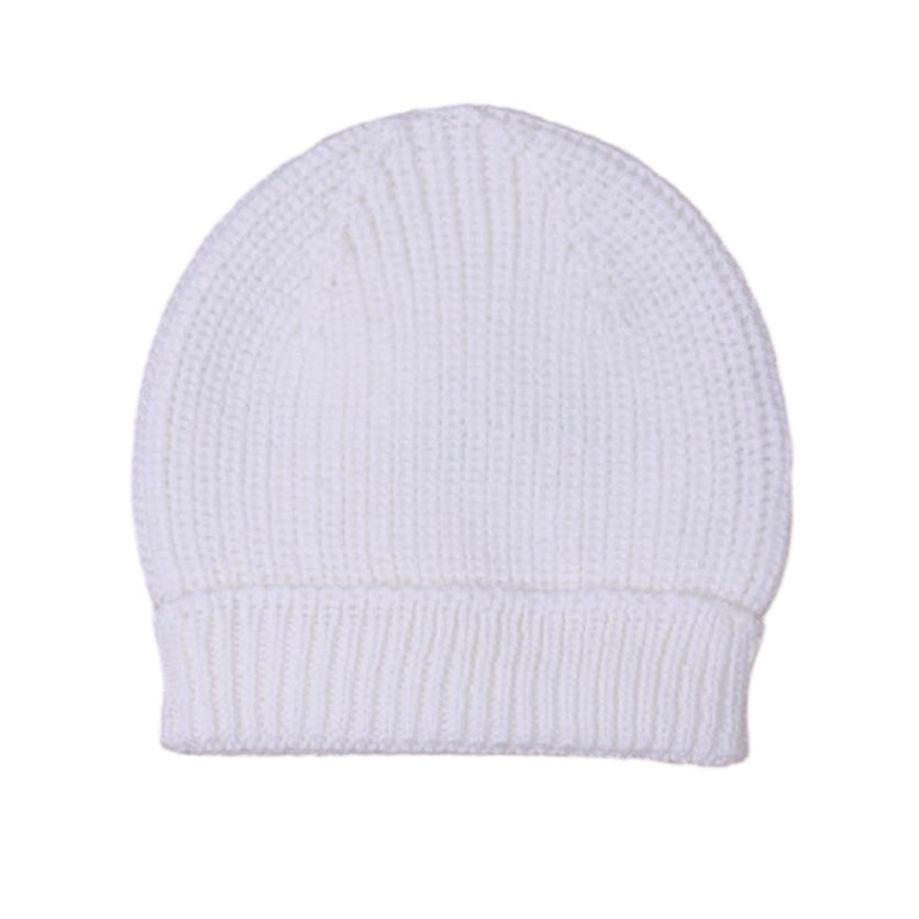 Wedoble Baby Boys Cream Knit Hat