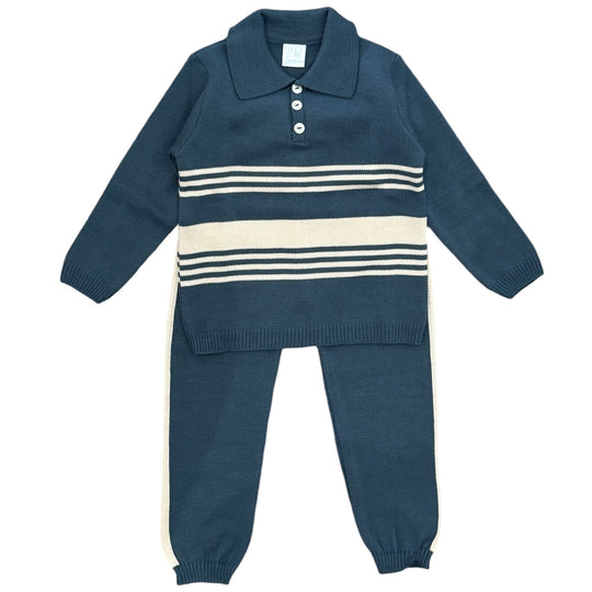 Boys Blue Knit Set
