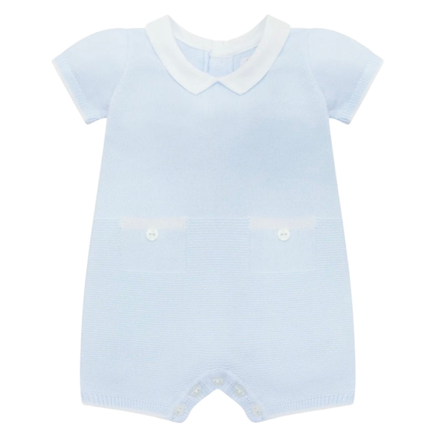 Emile Et Rose Baby Boys Blue 'Loagn' Knitted Romper