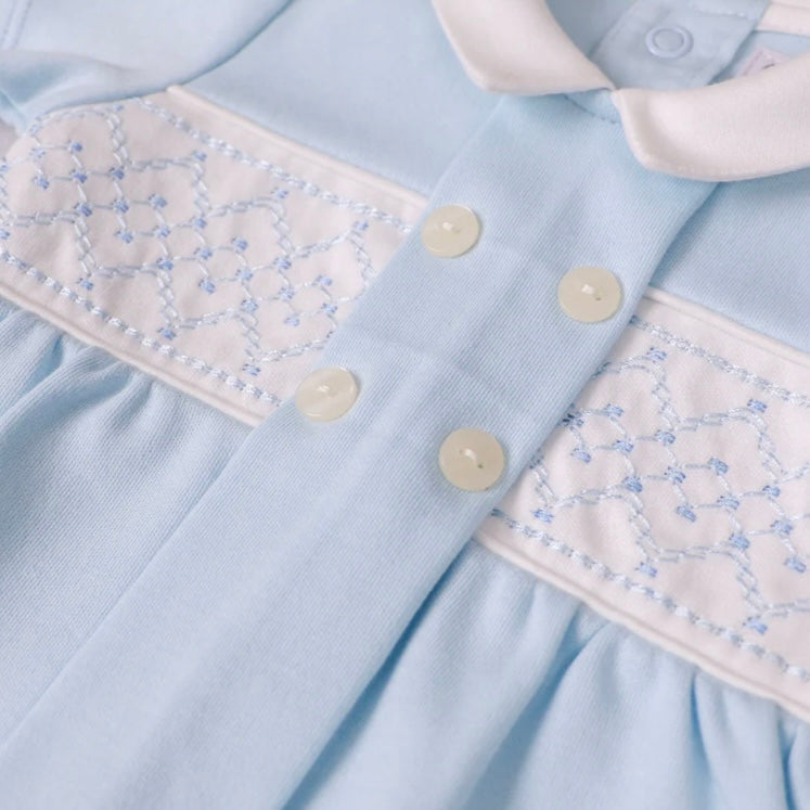 Emile Et Rose Baby Boys Blue 'Lawrence' Romper