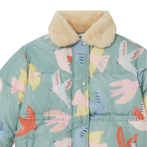 Girls Green Dove Coat
