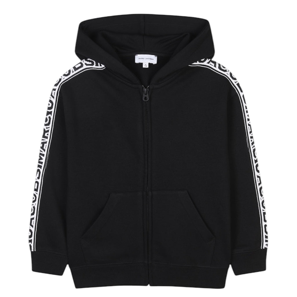 Marc Jacobs Boys Black Hooded Cardigan