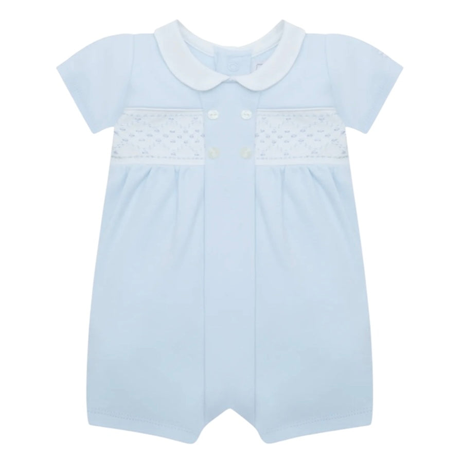 Emile Et Rose Baby Boys Blue 'Lawrence' Romper