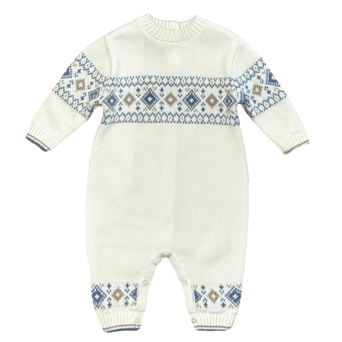 Sarah Louise Baby Boys Cream Romper