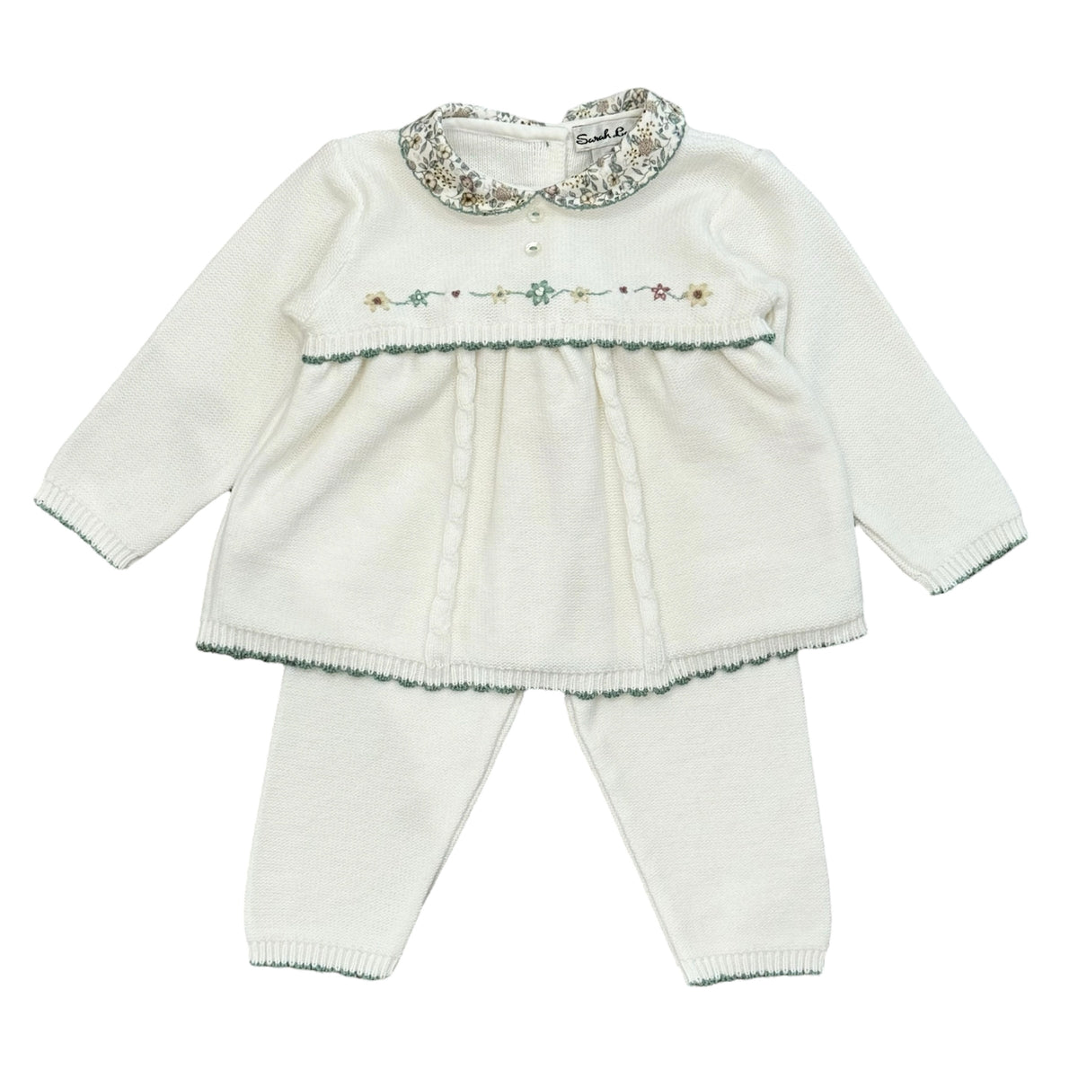 Sarah Louise Baby Girls Cream Knitted Set