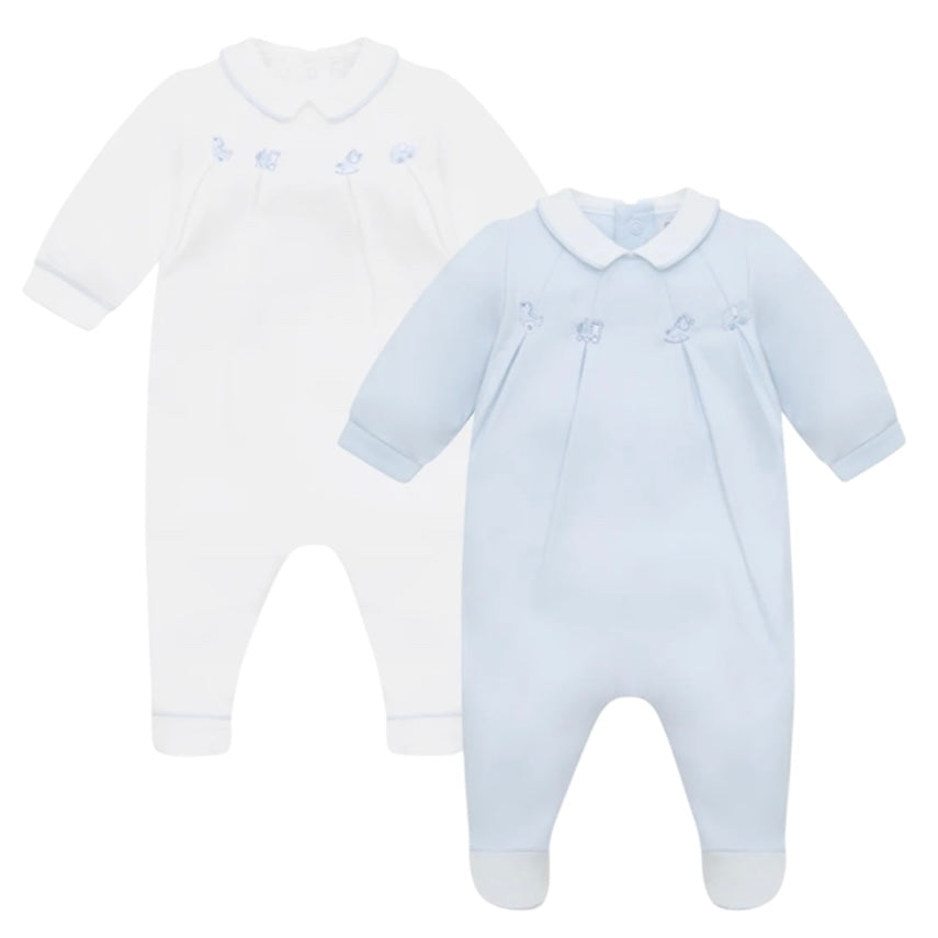 Emile Et Rose Baby Boys Blue 'Lenny' Babygrow Set