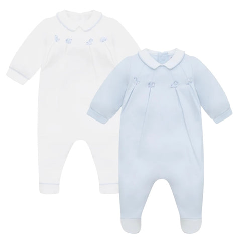 Emile Et Rose Baby Boys Blue 'Lenny' Babygrow Set